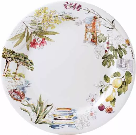 Набор тарелок обеденных Gien Provence, диаметр 27,3 см, 4 шт (1774B4A450) - Фото nav 3