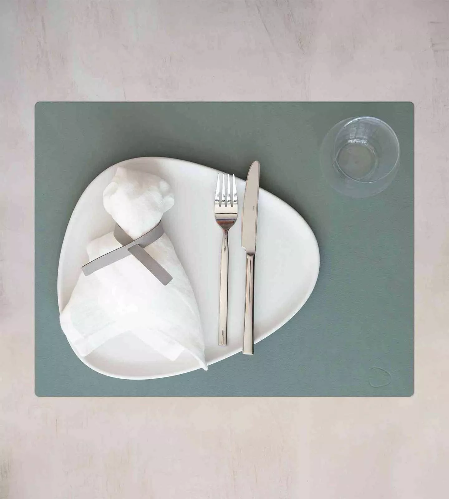 Подставка под тарелку прямоугольная Linddna Nupo Pastel Green, размер 35х45 см (981916) - Фото nav 2