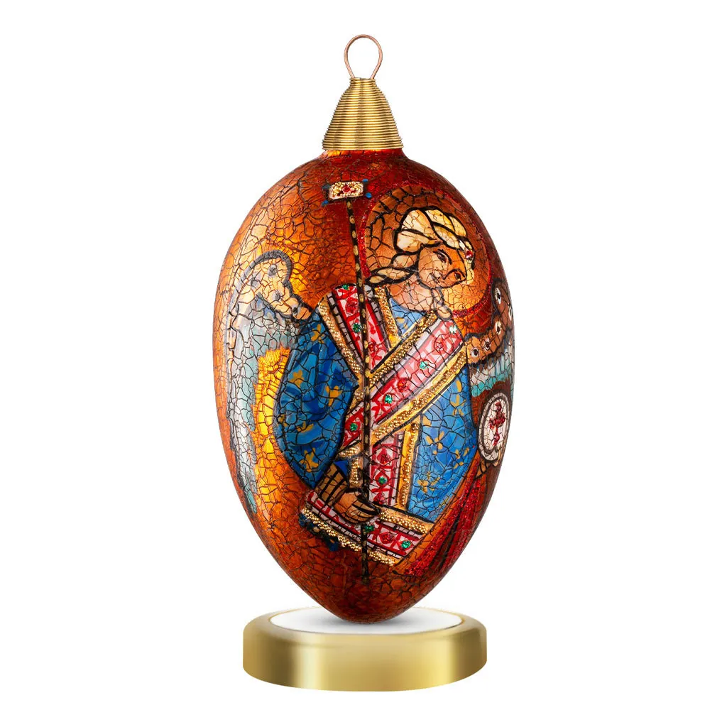 Игрушка новогодняя Crystal Christmas Antique Mosaic Gold, размер 12х6 см (AM005) - Фото nav 1