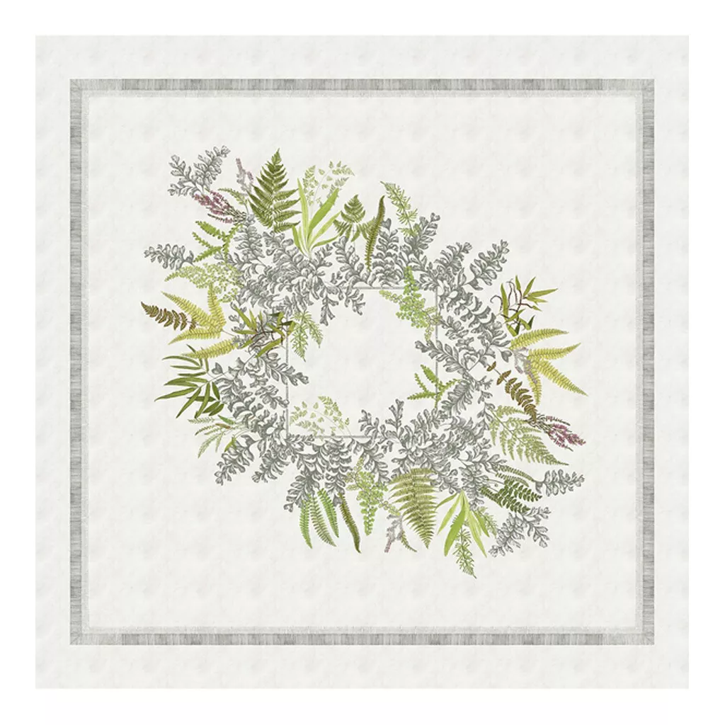 Скатерть Garnier Thiebaut Bouquet of Ferns Birch, размер 174х254 см (46420) - Фото nav 1