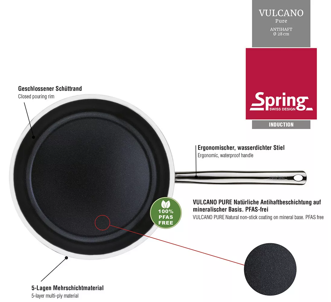 Сковорода Spring Vulcano Classic, диаметр 20 см (14 8178 60 20) - Фото nav 4