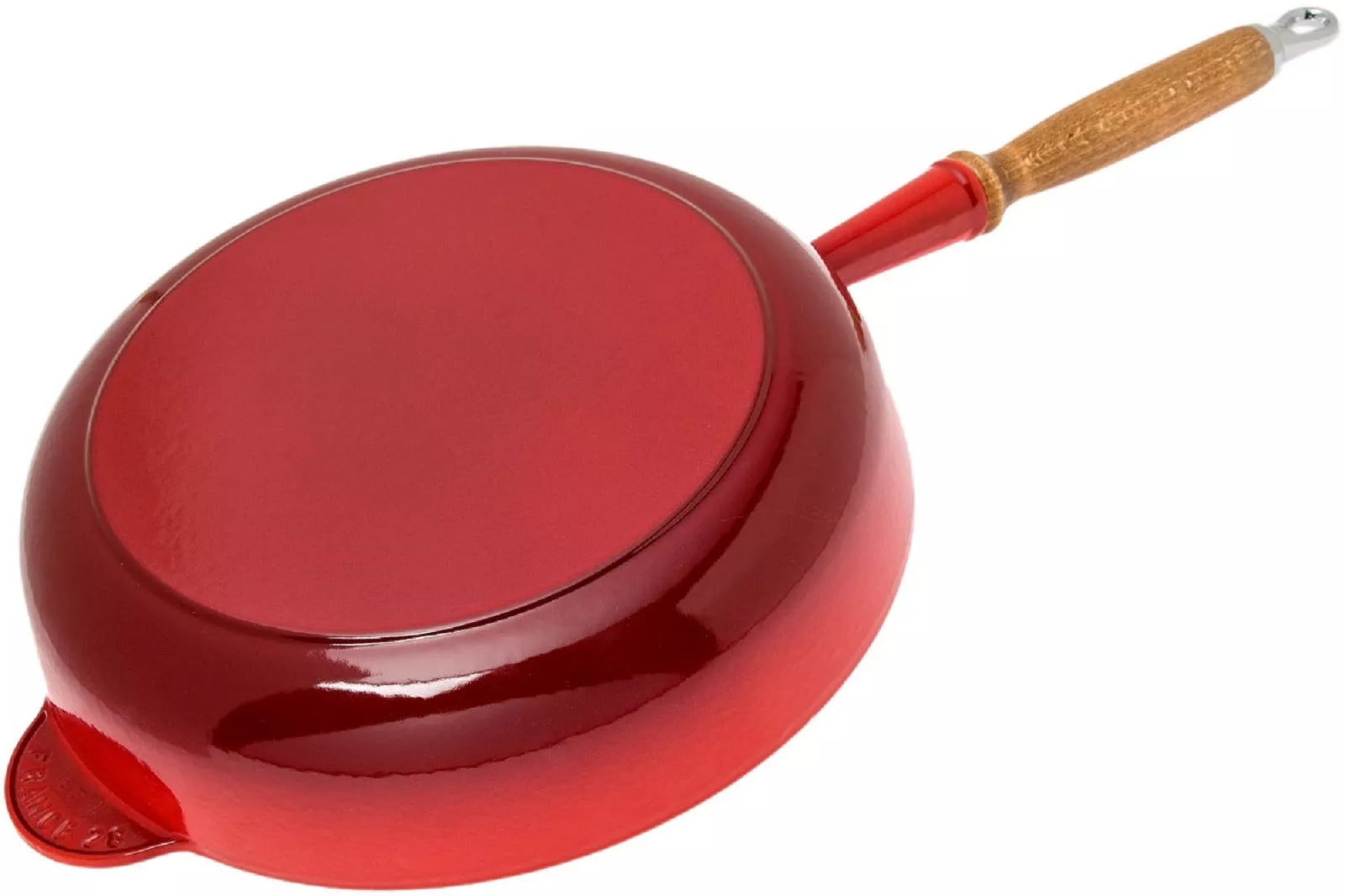Сковорода чугунная с деревянной ручкой Le Creuset Cast Iron Cherry Red, диаметр 26 см (20058260600460) - Фото nav 3