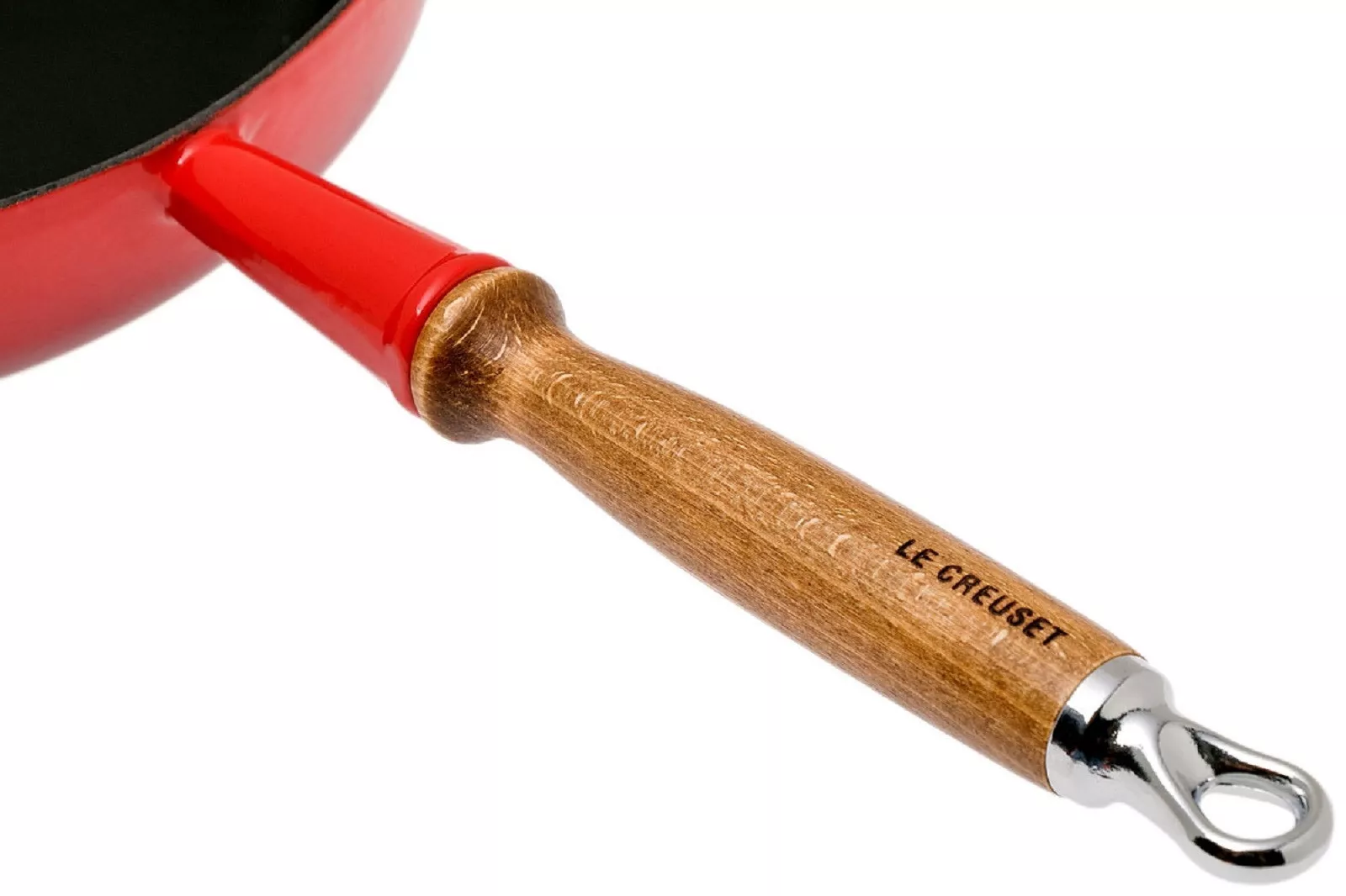 Сковорода чугунная с деревянной ручкой Le Creuset Cast Iron Cherry Red, диаметр 26 см (20058260600460) - Фото nav 4