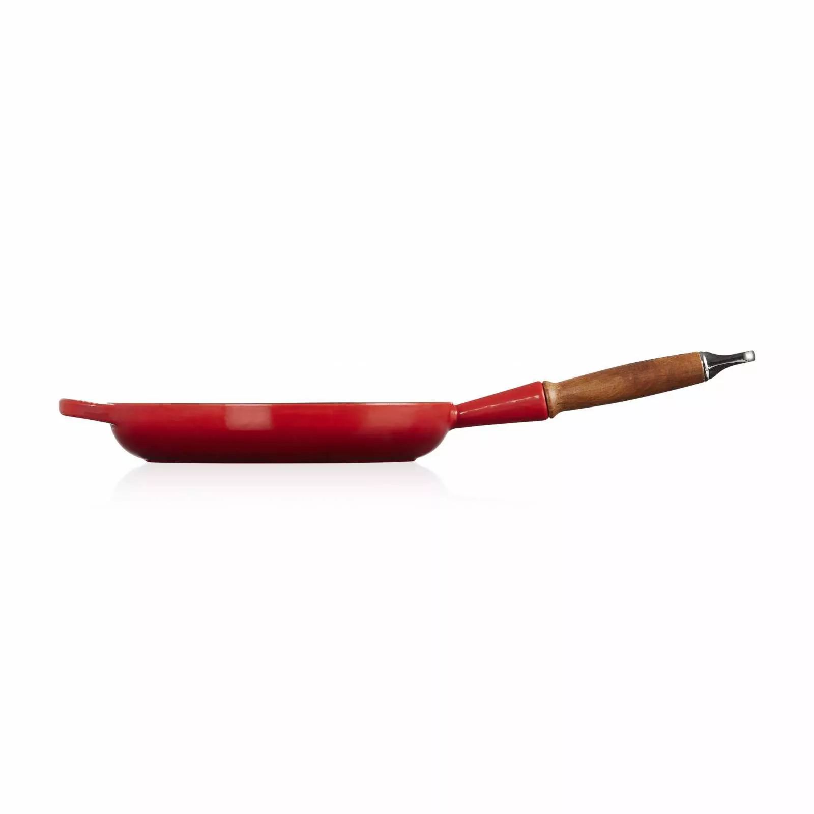 Сковорода 26 см чугунная с деревянной ручкой Le Creuset Cast Iron Cerise (20258260600422) - Фото nav 4