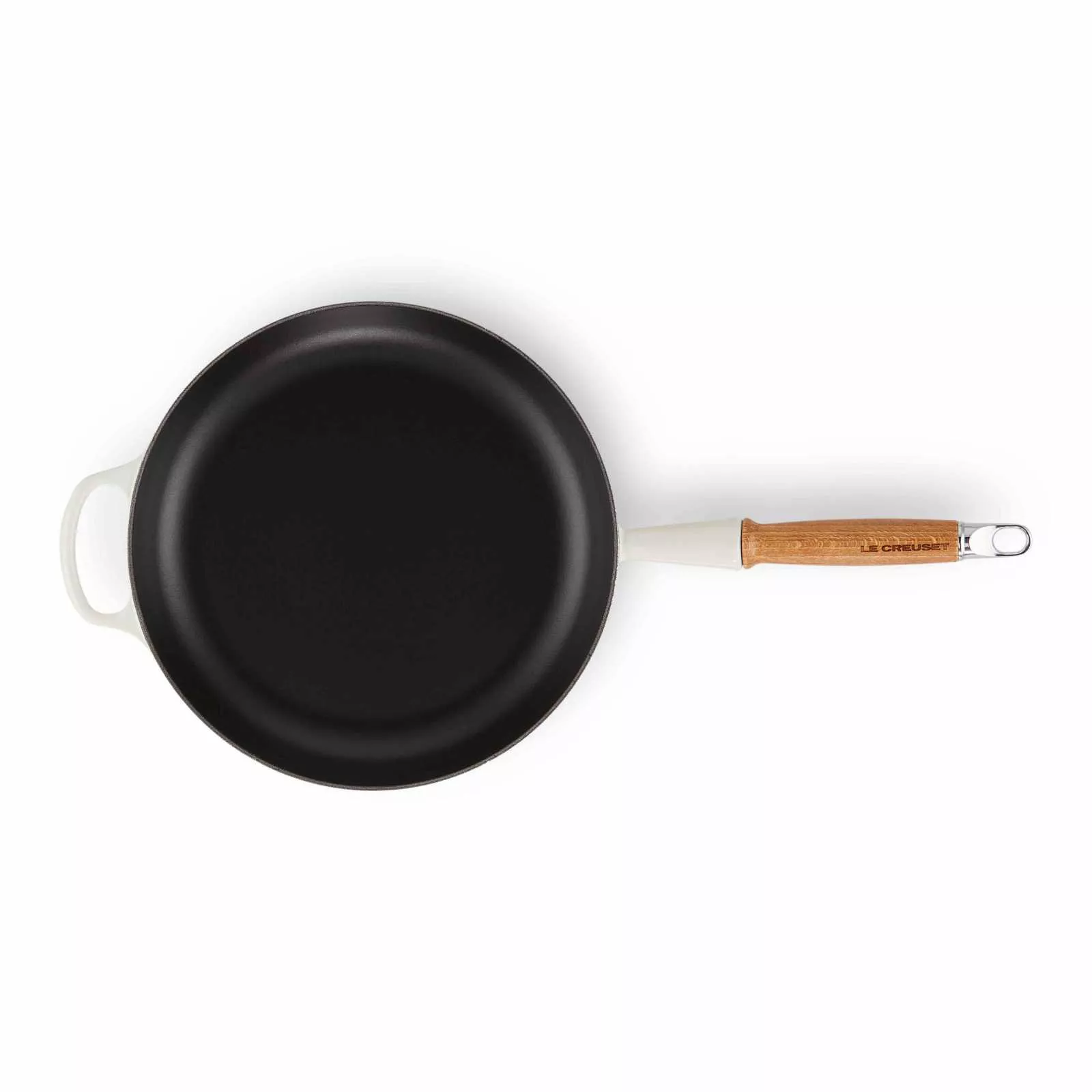Сковорода чавунна з дерев'яною ручкою Le Creuset Iron Meringue, розмір 28 см (20258287160422) - Фото nav 3