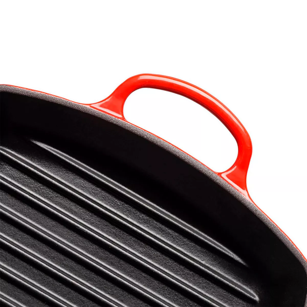 Сковорода-гриль чугунная квадратная Le Creuset Cast Iron Cherry Red, диаметр 26 см (20183260600422) - Фото nav 5