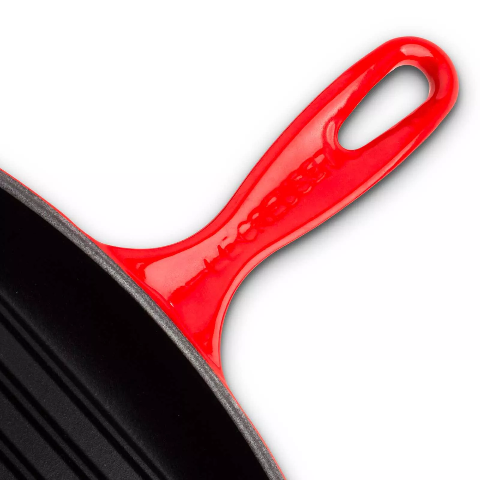 Сковорода-гриль чугунная квадратная Le Creuset Cast Iron Cherry Red, диаметр 26 см (20183260600422) - Фото nav 8
