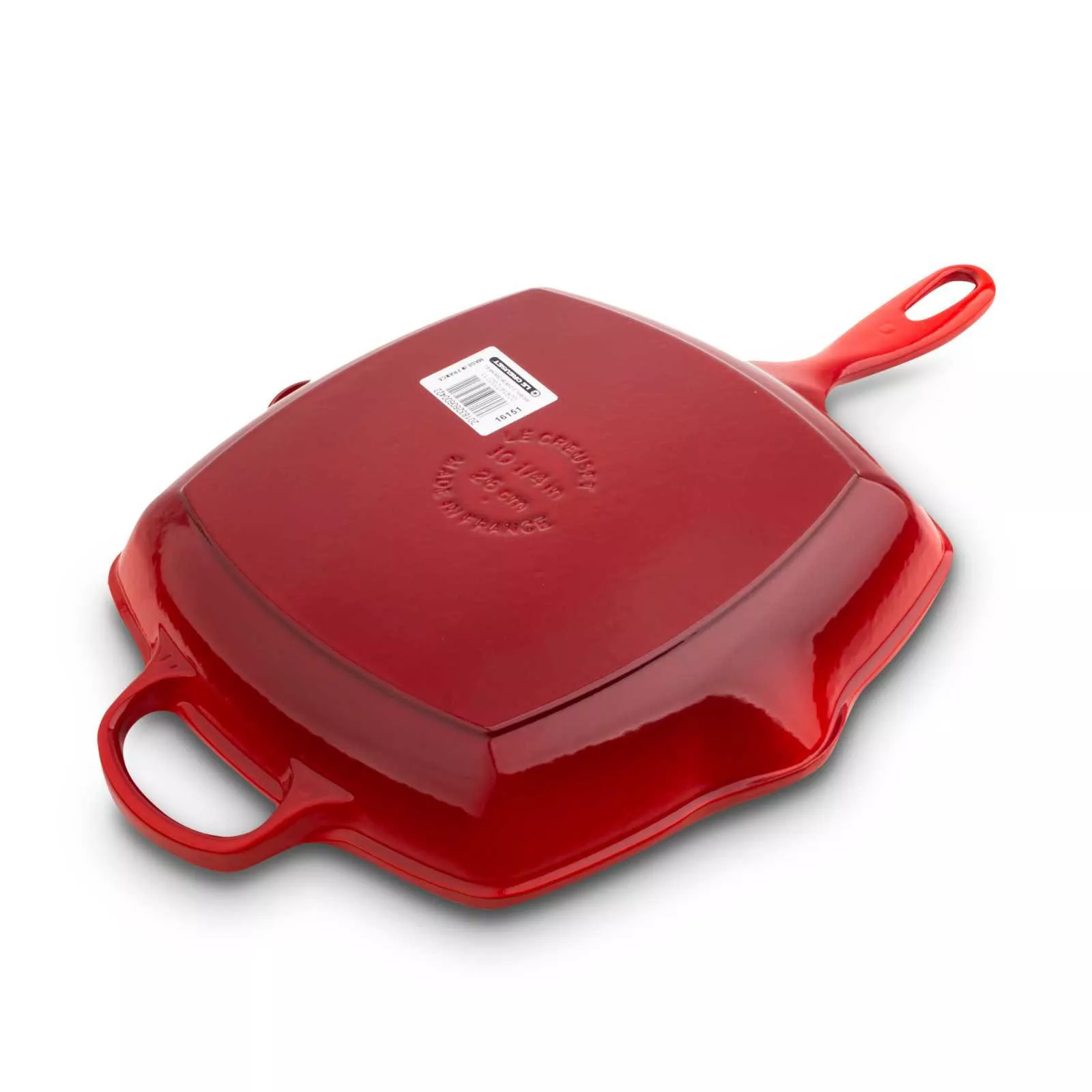 Сковорода-гриль чугунная квадратная Le Creuset Cast Iron Cherry Red, диаметр 26 см (20183260600422) - Фото nav 10