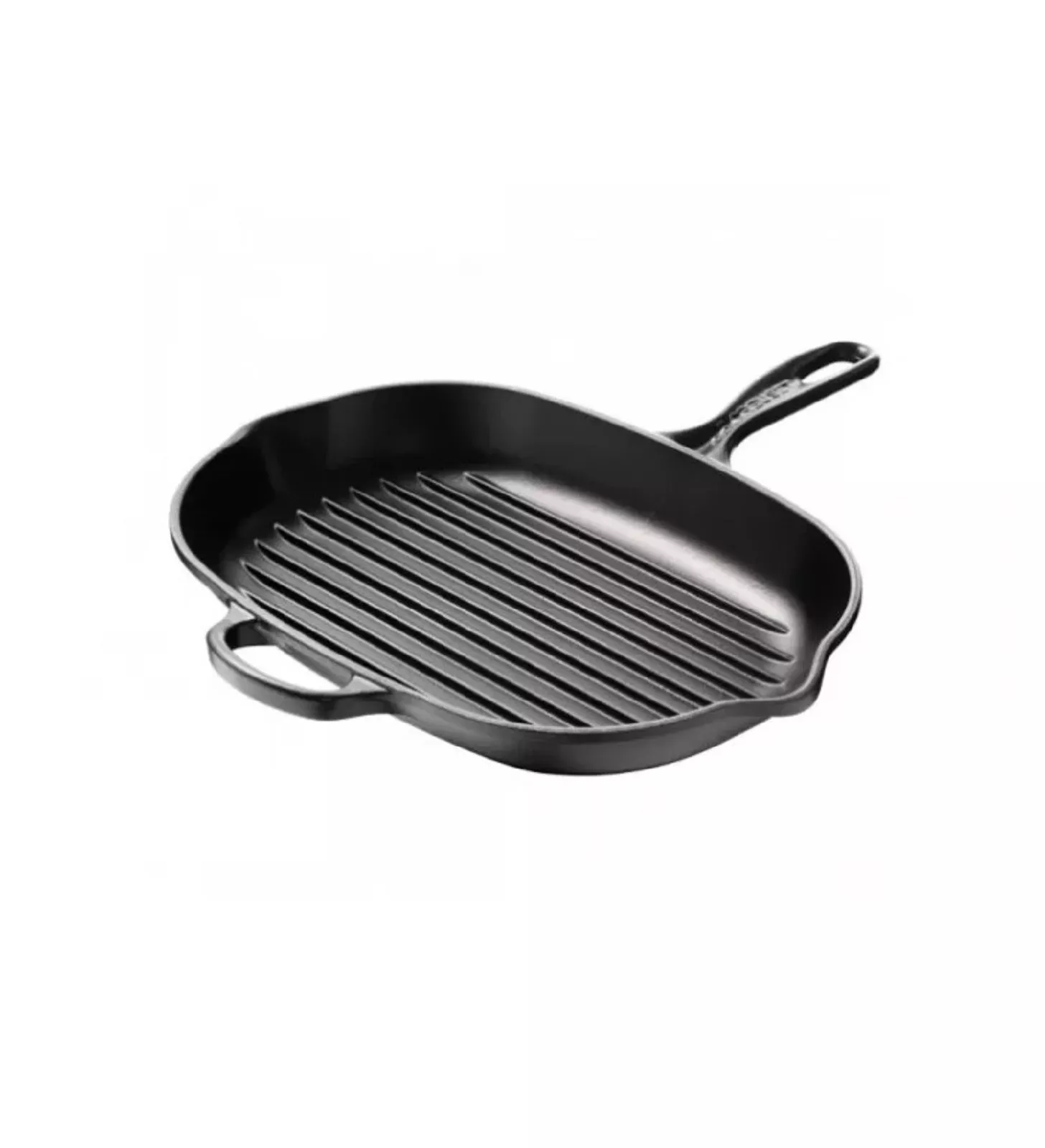 Сковорода-гриль овальная чугунная Le Creuset Cast Iron Satin Black, диаметр 32 см (20194320000422) - Фото nav 1