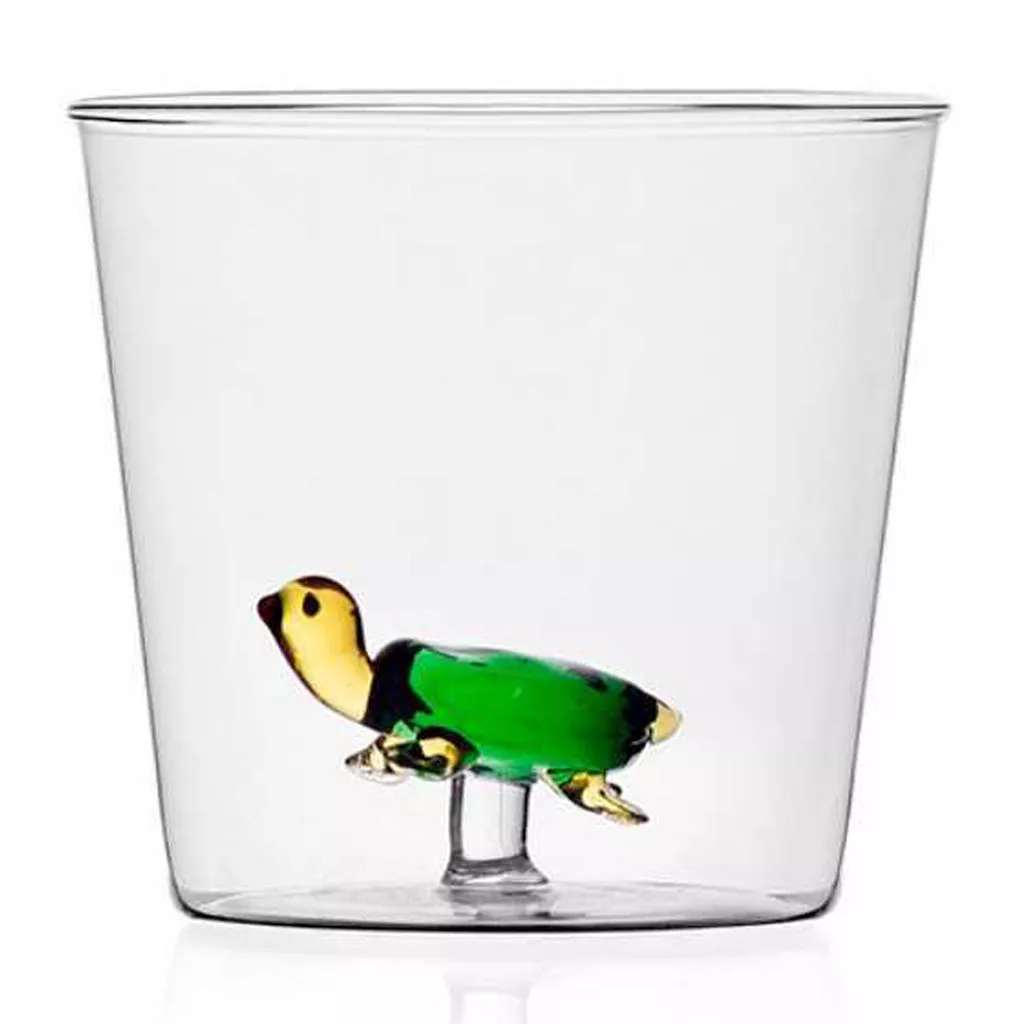 Склянка «Зелена черепаха» Ichendorf ANIMAL FARM, об'єм 0,32 л, висота 8,5 см (09352372) - Фото nav 1