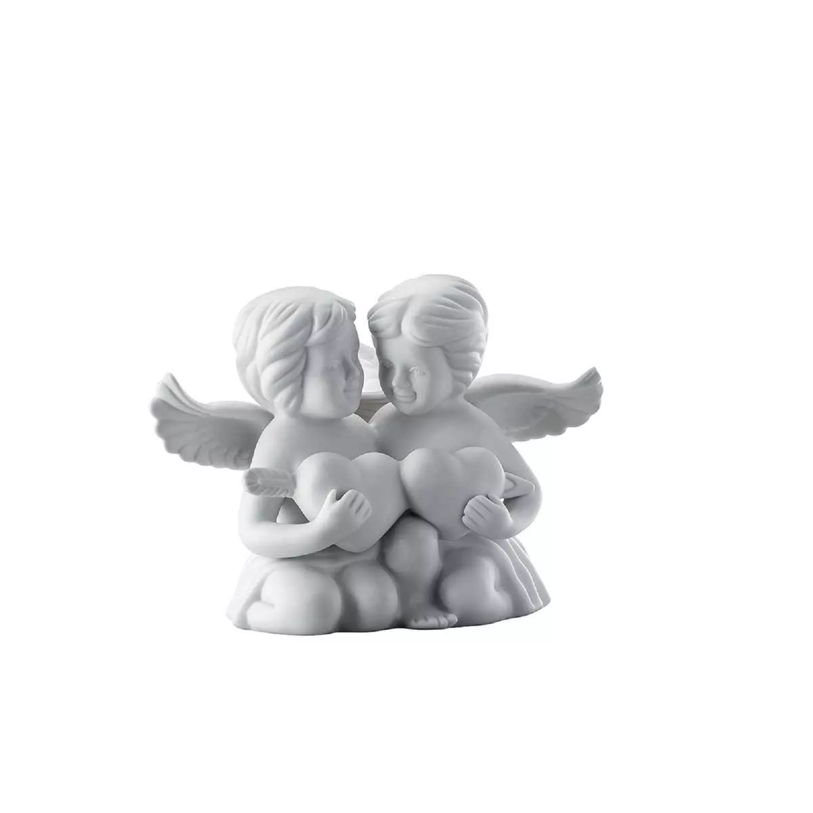 Статуэтка "Пара ангелов с сердцем" 11 см Rosenthal Engel Gross Weiss Matt (69055-000102-90526) - Фото nav 2