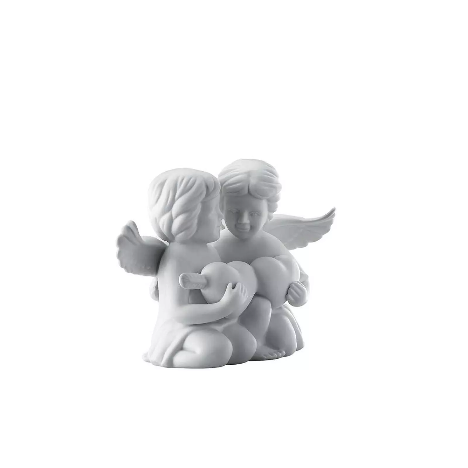 Статуэтка "Пара ангелов с сердцем" 11 см Rosenthal Engel Gross Weiss Matt (69055-000102-90526) - Фото nav 3