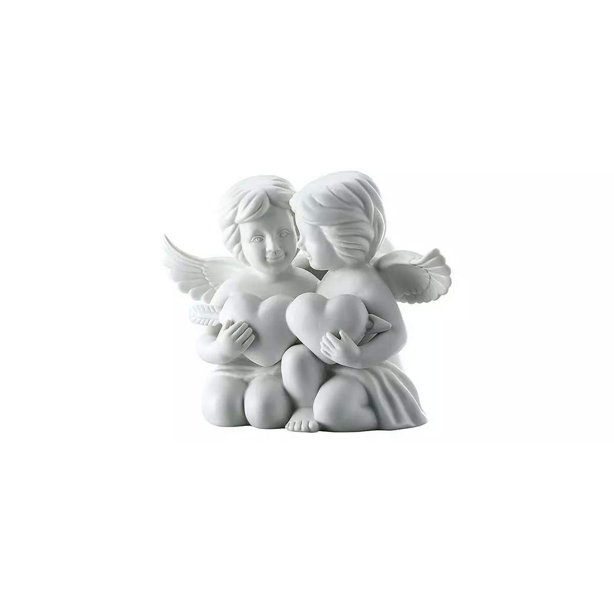 Статуэтка "Пара ангелов с сердцем" 14,5 см Rosenthal Engel Gross Weiss Matt (69056-000102-90526) - Фото nav 3