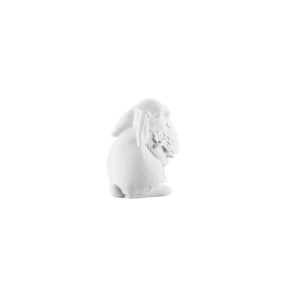 Статуэтка пасхальная «Кролик с цветами» Hutschenreuther Hasenkollektion Weiss Biskuit, высота 10 см (02474-100102-87033) - Фото nav 4