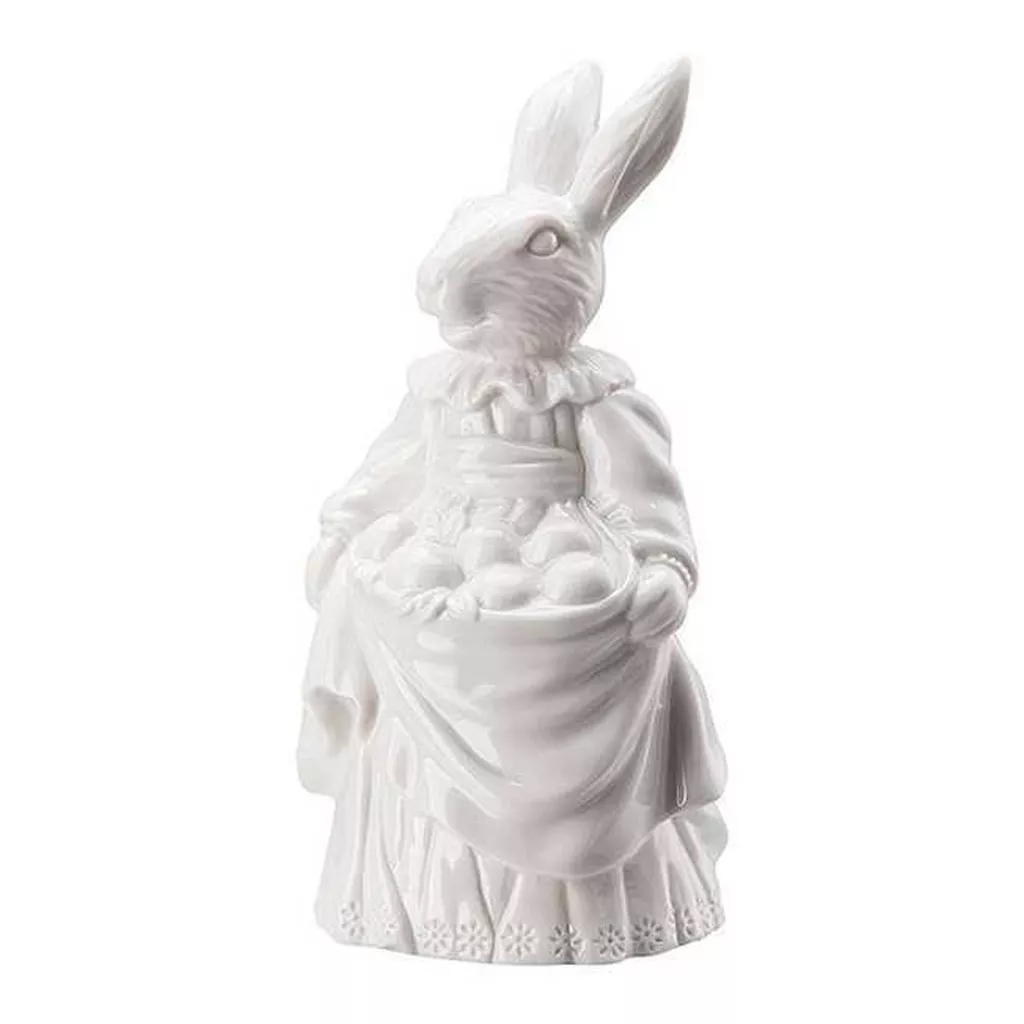 Статуэтка пасхальная «Леди кролик» белая Hutschenreuther Hasenfiguren Weiss, высота 13,3 см (02350-800001-88838) - Фото nav 1