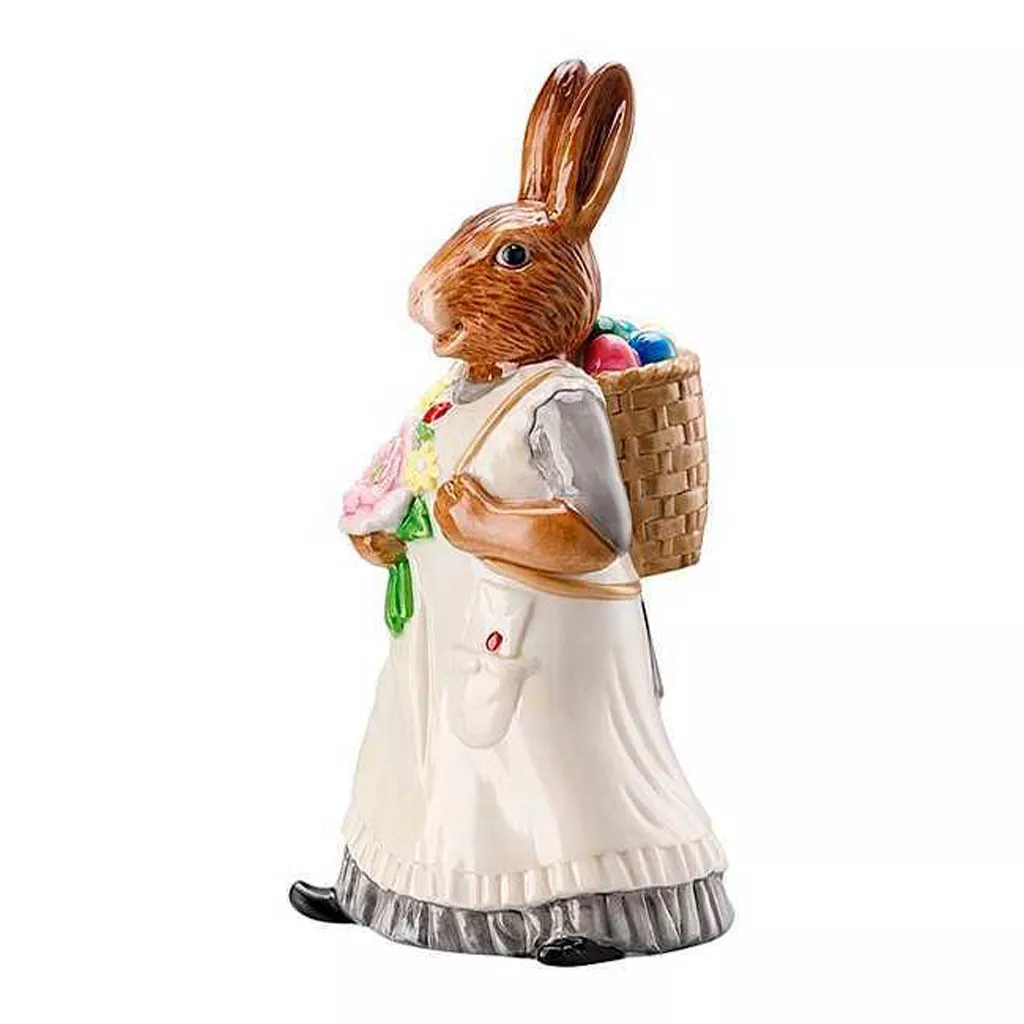 Статуэтка пасхальная «Леди кролик с корзиной» Hutschenreuther Hasenfiguren Dekoriert, высота 13,5 см (02350-726022-88840) - Фото nav 1