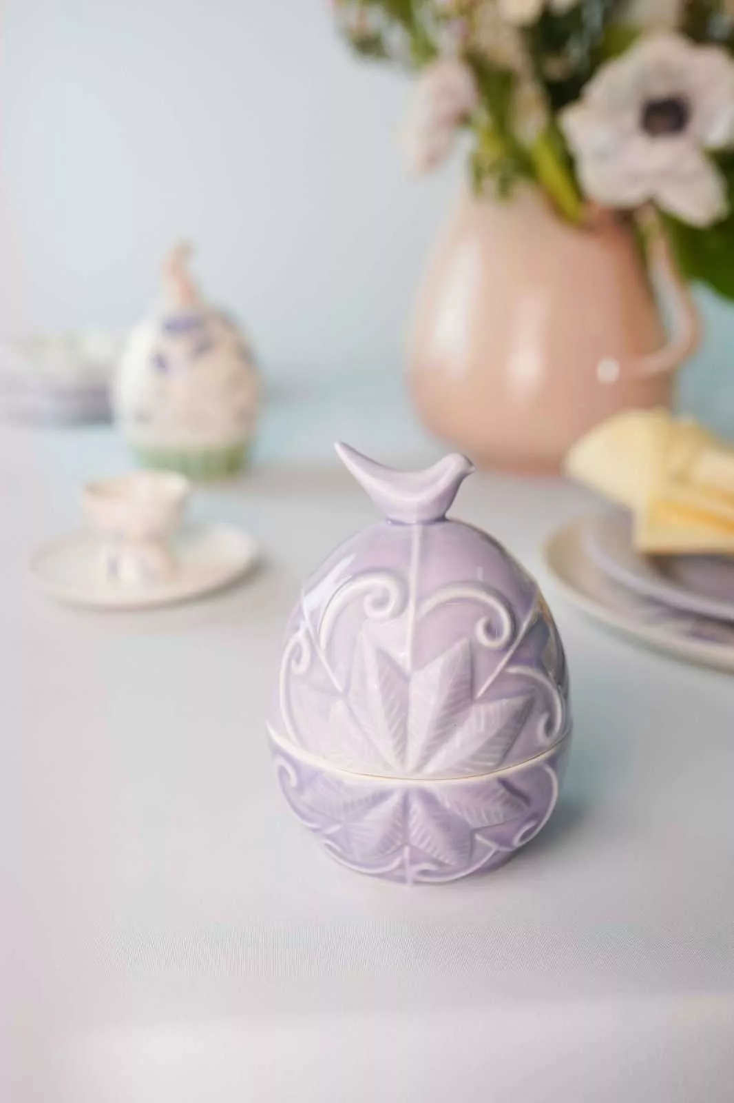 Свічка "Пташка фіолетова" Art-Hall Ceramics Spring Collection, висота 12 см (SP-01010024) - Фото nav 4