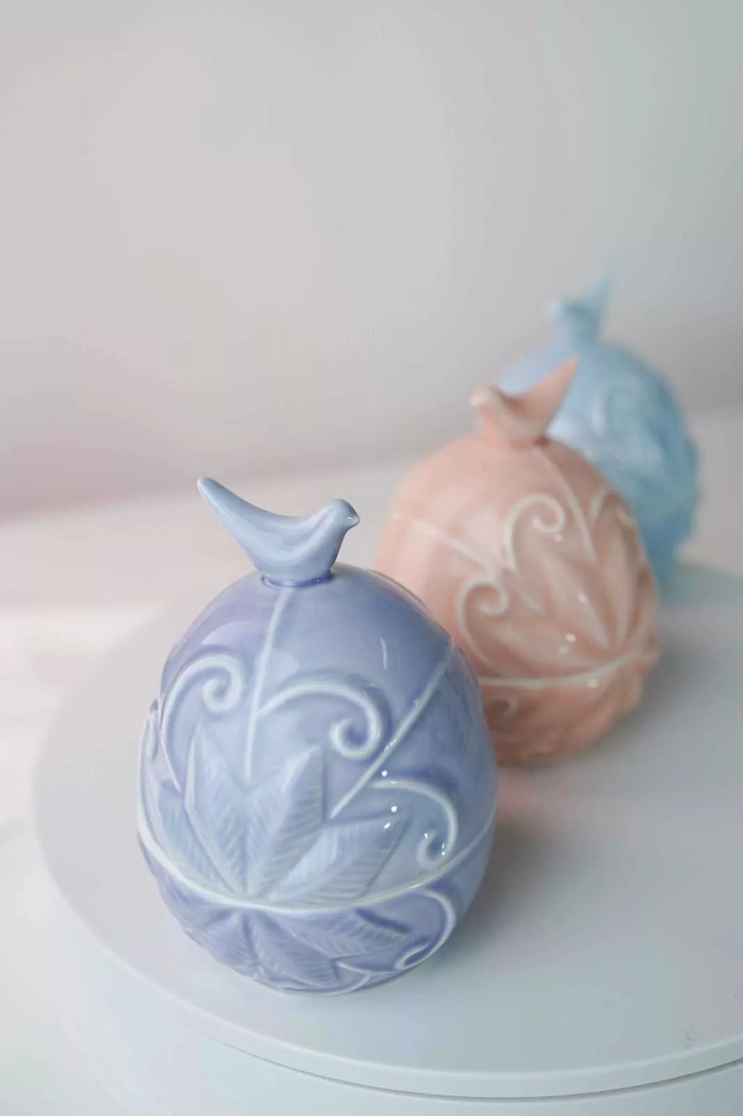 Свічка "Пташка фіолетова" Art-Hall Ceramics Spring Collection, висота 12 см (SP-01010024) - Фото nav 5
