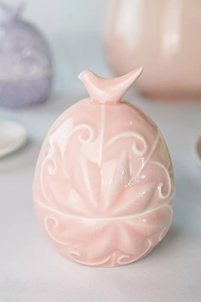 Свічка "Пташка рожева" Art-Hall Ceramics Spring Collection, висота 12 см - Фото nav 4
