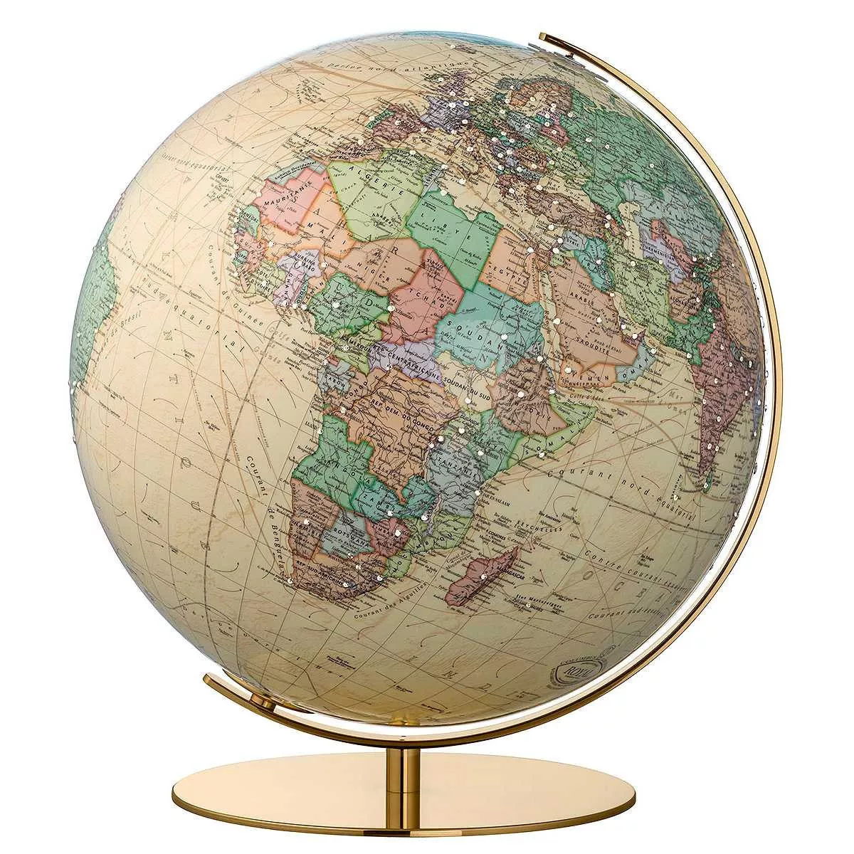 Світильник настільний глобус 34 см Columbus Royal Desk Globe Swarovski (S223471 E) - Фото nav 1