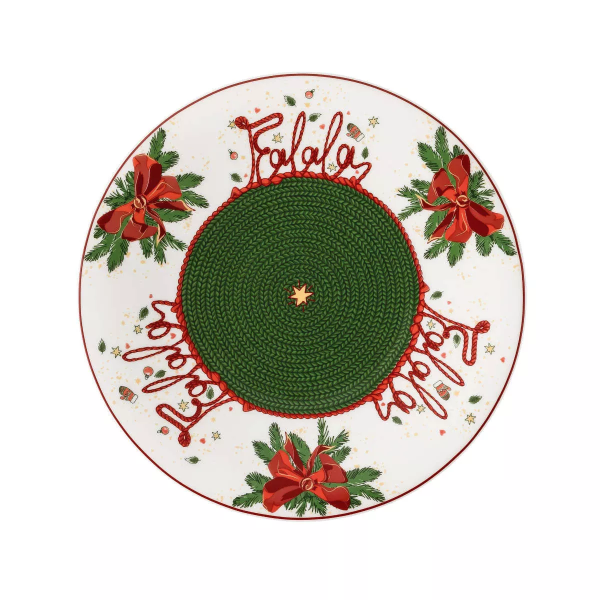 Тарелка Hutschenreuther Nora Christmas Weihnachtszeit, диаметр 22 см (02048-726042-12781) - Фото nav 1