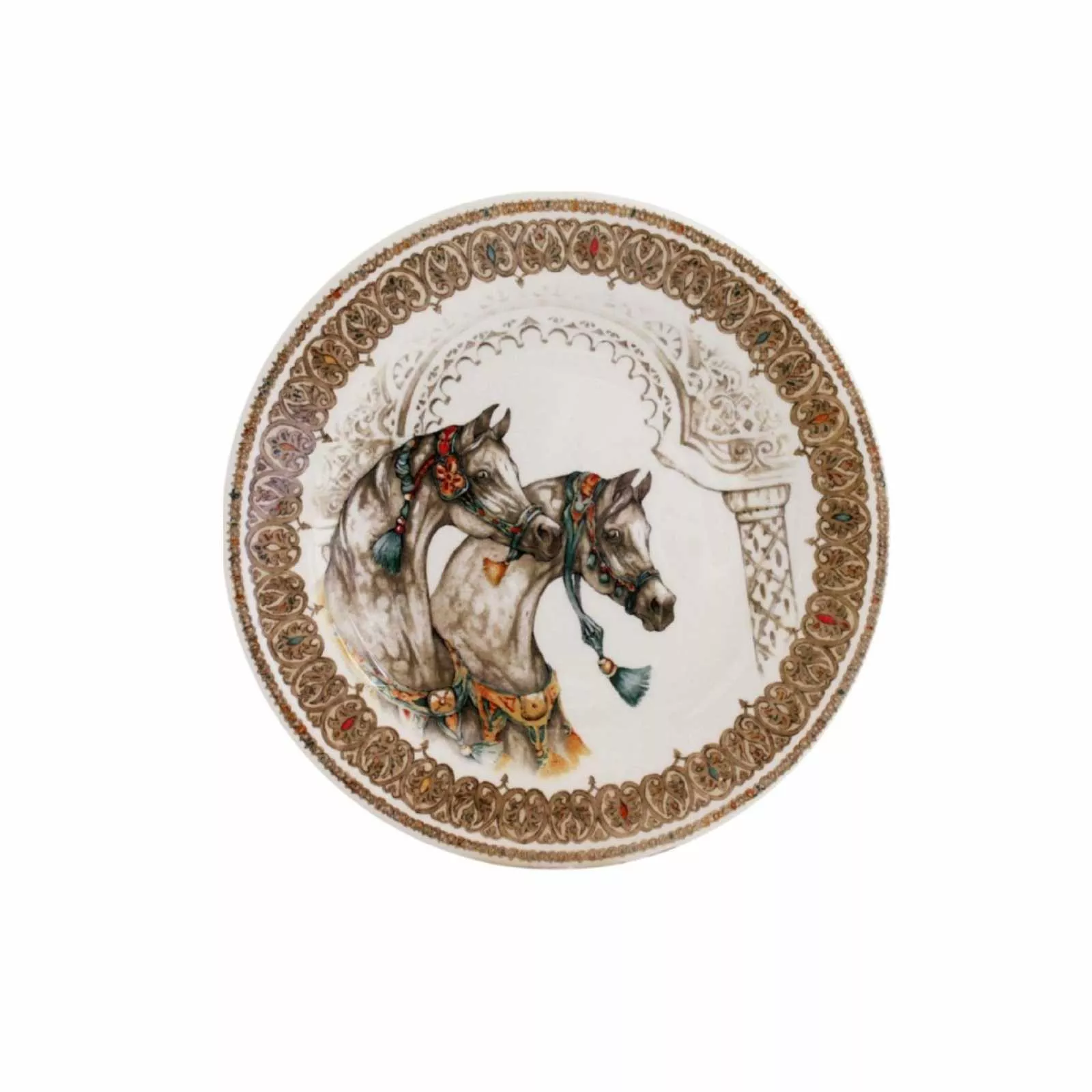 Тарелка десертная Gien Chevaux Du Vent, диаметр 22 см (1751ADE250) - Фото nav 2