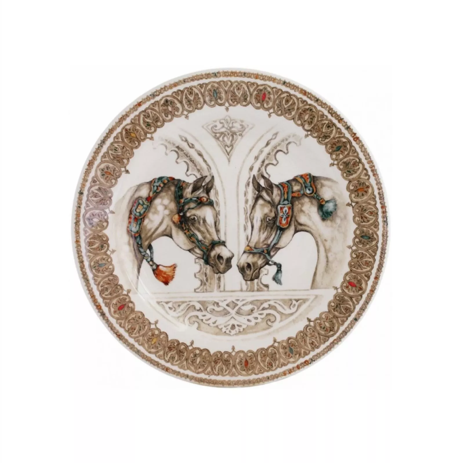 Тарелка десертная Gien Chevaux Du Vent, диаметр 22 см (1751ADE350) - Фото nav 2