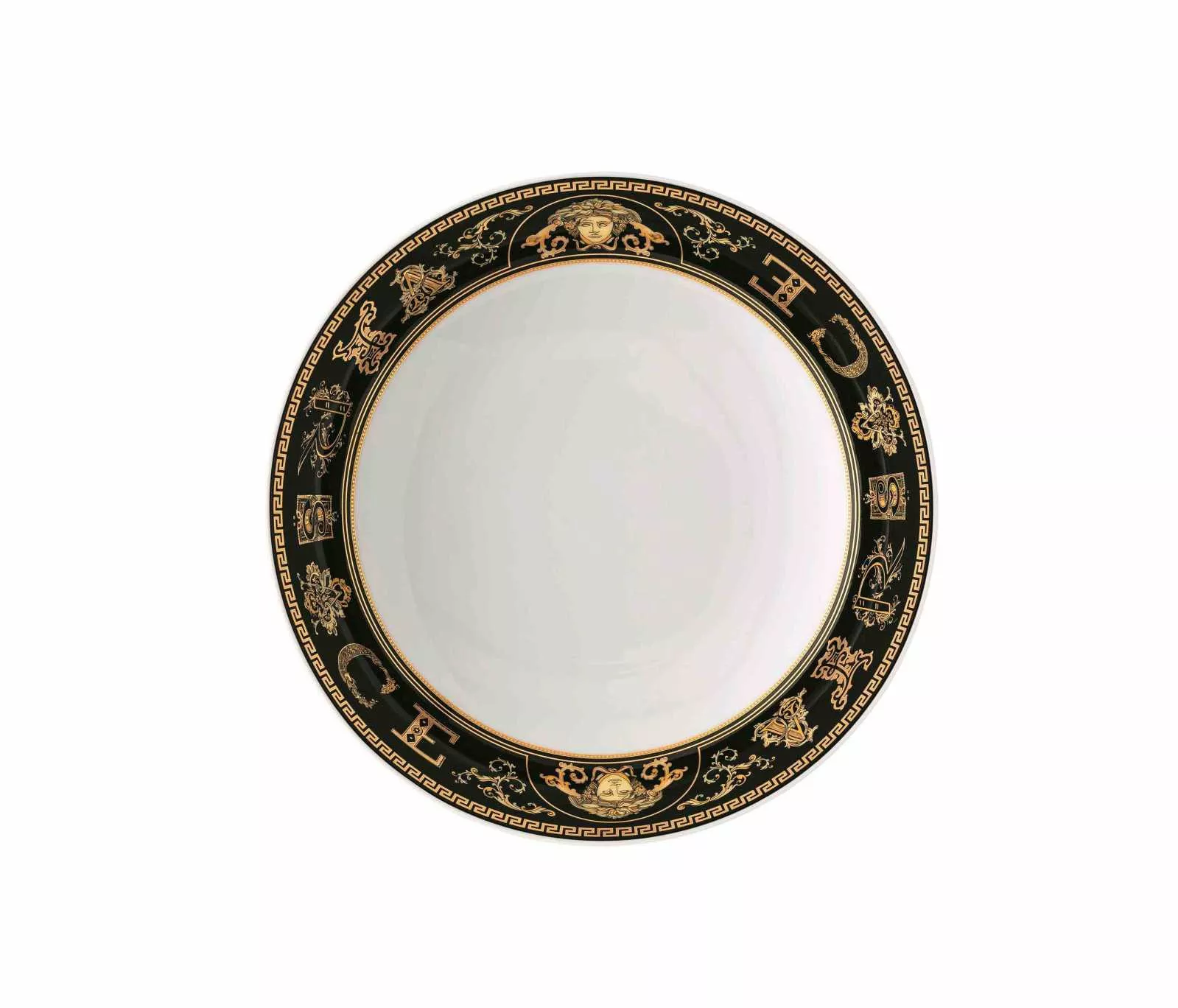 Тарелка глубокая  Rosenthal Versace Virtus Gala Black, диаметр 22 см (19335-403729-10322) - Фото nav 1