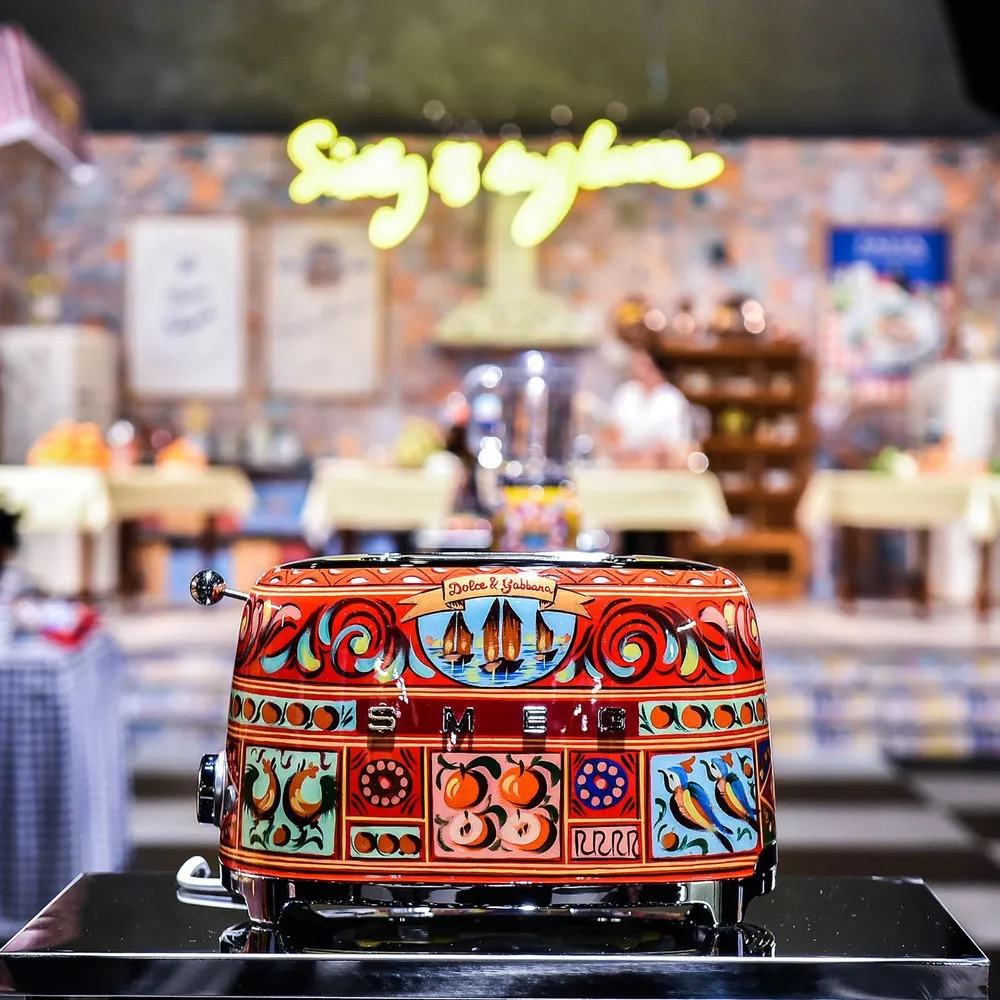 Тостер електричний на 2 тосту Smeg стиль Dolce & Gabbana (TSF01DGEU) - Фото nav 6