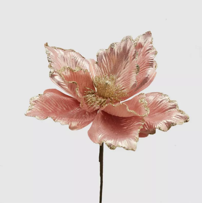 Украшение "цветок магнолии" розовый EDG (682730,5) - Фото nav 1